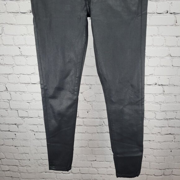 DL1961 Black Coated Chloe Skinny High Rise DL Ultimate Skinny Pants 14 (24x28) - Picture 6 of 15